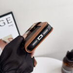Luxury Designer Monogram Flip Wallet Phone Case with Wrist Lanyard - 图片 13