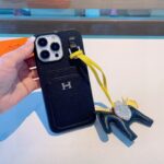 Hermès Style Premium Leather Card Holder Phone Case - 图片 4