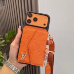 Louis Vuitton Embossed Monogram Card Holder Crossbody Strap Luxury Phone Case - 图片 12