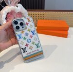 LV New Arrival Gilded Craft Electroplated Glass Phone Case - 图片 16