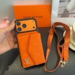 Louis Vuitton Embossed Monogram Card Holder Crossbody Strap Luxury Phone Case - 图片 13