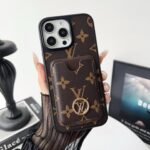 Luxury Designer Monogram Card Holder Phone Case | 2-in-1 Wallet Shockproof Cover - 图片 7