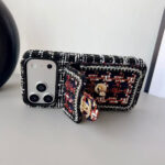 Chanel Style Tweed Quilted Card Holder Wallet Luxury Phone Case - 图片 8
