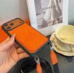 Hermès Paris Embossed Leather Card Pocket Crossbody Luxury Phone Case - 图片 8