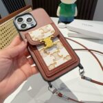 Celine Triomphe Monogram Card Holder Crossbody Phone Case - 图片 5