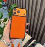 Hermès Paris Embossed Leather Card Pocket Crossbody Luxury Phone Case - 图片 5