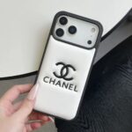 Chanel Classic Quilted Leather 3D Gold Logo Luxury Phone Case - 图片 5
