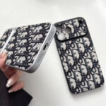 Dior Classic Oblique Monogram Fabric Texture Luxury Shockproof Phone Case - 图片 4