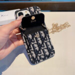 Dior Card Holder Crossbody Phone Case with Chain Strap - 图片 6