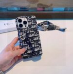 Dior Montaigne Card Holder Phone Case Embroidered Strap - 图片 2