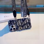 Dior Montaigne Card Holder Phone Case Embroidered Strap - 图片 7