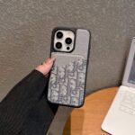 Dior Card Holder Phone Case Lychee Pattern Magnetic Case - 图片 3