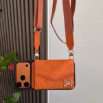 Louis Vuitton Embossed Monogram Card Holder Crossbody Strap Luxury Phone Case - 图片 17