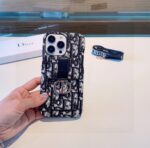 Dior Montaigne - Embroidered Strap Card Phone Case - 图片 5