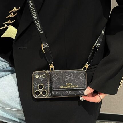 LV Card Holder Phone Case, Accordion Card Bag Crossbody Design
