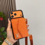 Louis Vuitton Embossed Monogram Card Holder Crossbody Strap Luxury Phone Case - 图片 14