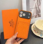 Hermès Embossed Monogram Leather Card Holder Phone Case - 图片 11