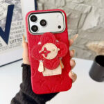 LV Monogram Cute 3D Vivienne Doll Card Holder Stand Luxury Phone Case - 图片 5