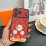 Louis Vuitton Vivienne Lucky Fortune Monogram Leather Luxury Shockproof Phone Case - 图片 8