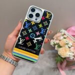 LV New Arrival Gilded Craft Electroplated Glass Phone Case - 图片 2
