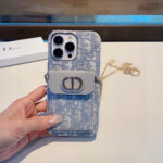 Dior Card Holder Crossbody Phone Case with Chain Strap - 图片 12