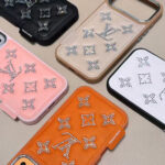 Louis Vuitton Bling Rhinestone Monogram Leather Luxury Phone Case With Diamond Camera Lens Protector - 图片 9