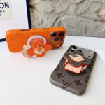 LV Monogram Cute 3D Vivienne Doll Card Holder Stand Luxury Phone Case - 图片 8