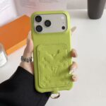Colorful LV Embossed Monogram Card Holder Crossbody Lanyard Luxury Leather Phone Case - 图片 18