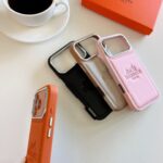 Hermès Paris Embossed Leather Card Slot Luxury Phone Case - 图片 7