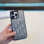 Dior Card Holder Phone Case Lychee Pattern Magnetic Case - 图片 14