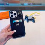Hermès Style Premium Leather Card Holder Phone Case - 图片 9