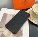 Hermès Style Embossed Leather Texture Full Cover Phone Case - 图片 16