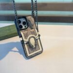 Gucci Dionysus Snake Head Leather Phone Case with Card Slot & Crossbody Strap - 图片 10