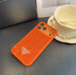 Prada Style Bling Diamond Phone Case with Triangular Logo - 图片 8