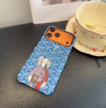 Goyard X KAWS Skeleton Collage Monogram Card Holder Luxury Phone Case - 图片 6
