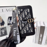 Dior Oblique Monogram Flip Wallet Phone Case With Brand Wrist Strap - 图片 4