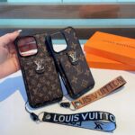 LV Classic Monogram Full Coverage Case - Top & Bottom Card Slots   Lanyard