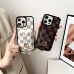 Luxury Designer Monogram Card Holder Phone Case | 2-in-1 Wallet Shockproof Cover - 图片 2