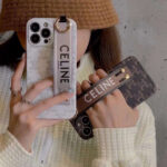 Celine Triomphe Monogram Wrist Strap Luxury Phone Case