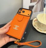Chanel Style Leather Flip Card Holder Crossbody Phone Case - 图片 18