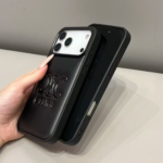 Celine Triomphe 3D Logo Padded Leather Luxury Shockproof Phone Case - 图片 4