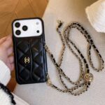 Chanel Style Quilted Wallet Phone Case With Adjustable Chain Crossbody Strap - 图片 8
