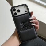 Chanel Classic Quilted Leather 3D Gold Logo Luxury Phone Case - 图片 7
