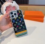 LV New Arrival Gilded Craft Electroplated Glass Phone Case - 图片 4