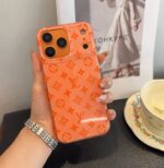 Star Orange Series LV Glitter Phone Case - 图片 8