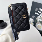 Chanel Style Diamond Quilted Leather Flip Wallet Phone Case with Wrist Strap - 图片 7